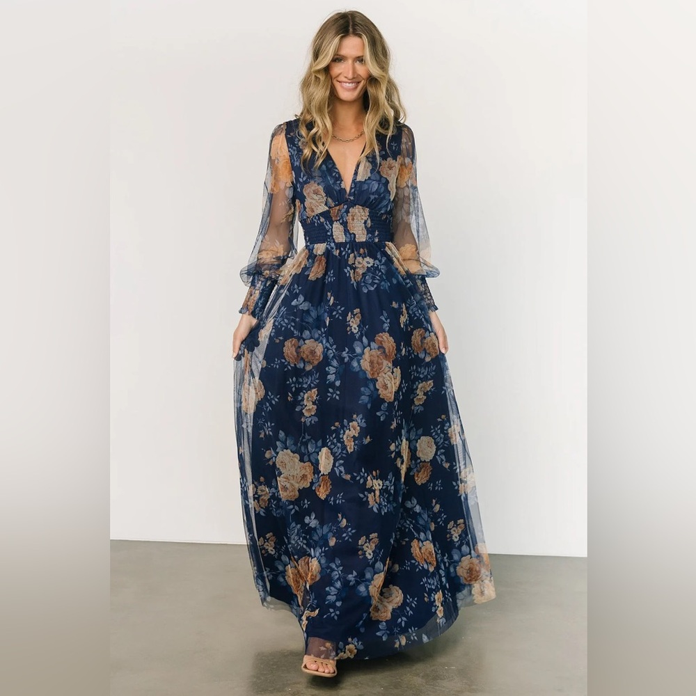 Layla Tulle Floral Maxi Dress - XL